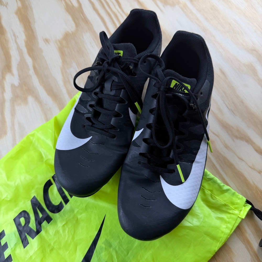 Nike Zoom Rival S 9 Mens Track Spikes Black White 907564-017 Size 8.5